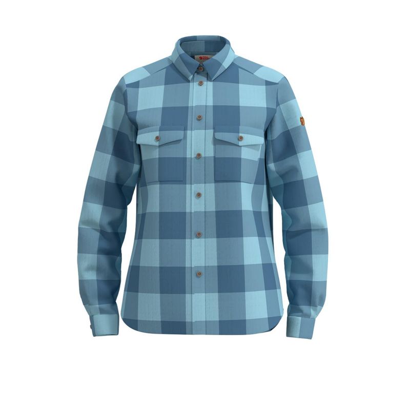 Fjällräven ÖVik Heavy Flannel Shirt W Dawn Blue-Breeze Blue
