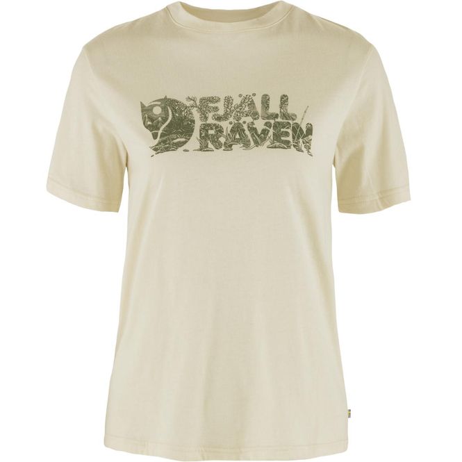 Hovedbilde Fjällräven Lush Logo T-Shirt W Chalk White